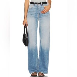 GRLFRND Light Blue Brooklyn High Rise Straight Jeans